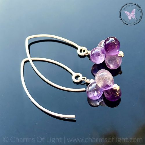 Amethyst Bubble Drop Earrings